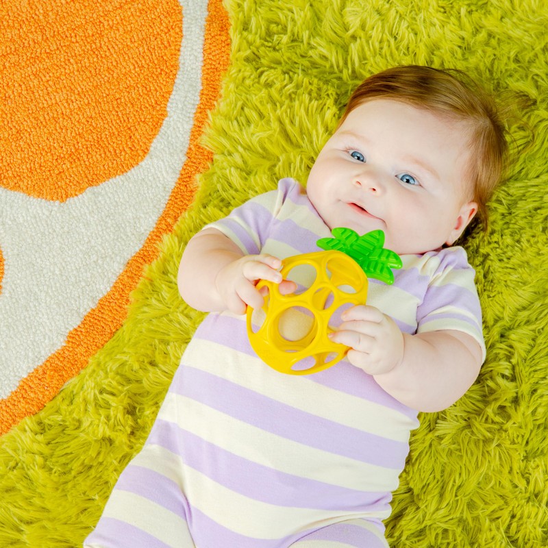 Bright Starts Oball Easy Grasp Pineapple Teether Toy, Hold My