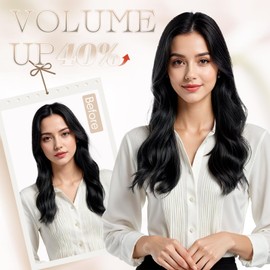 Elailite Real Hair Bondings Extensions Black 50 cm 50 Strands Hair Extensions U-Tips Keratin 1 g/piece 50 g #1