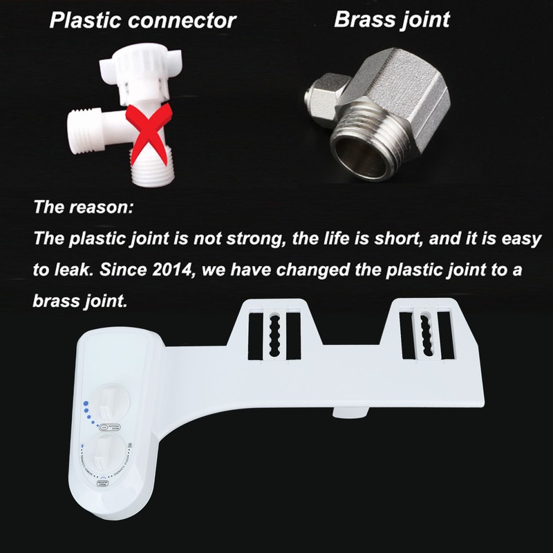 Bidet Attachment Self Cleaning Dual Nozzle Adjustable Water Pressure Cold