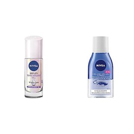 NIVEA Desodorante Aclarante para Mujer Serum Tono Natural Lilac (40 ml) + Desmaquillante facial Bifásico de Ojos (125 ml)