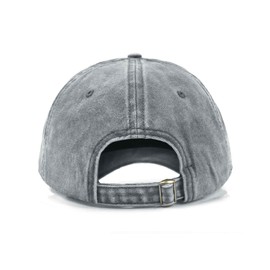Zylioo Large Washed Baseball Cap,Big Size Solid Color Golf Cap,Adjustable Low Profile Sports Cap for Big Heads Gray