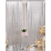 Poise3EHome Silver Sequin Backdrop Curtain, 2 PCS 5FT x 10FT