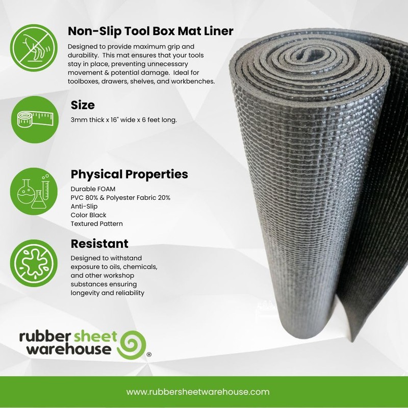 Rubber Sheet Warehouse | Tool Box Mat for Protecting Your