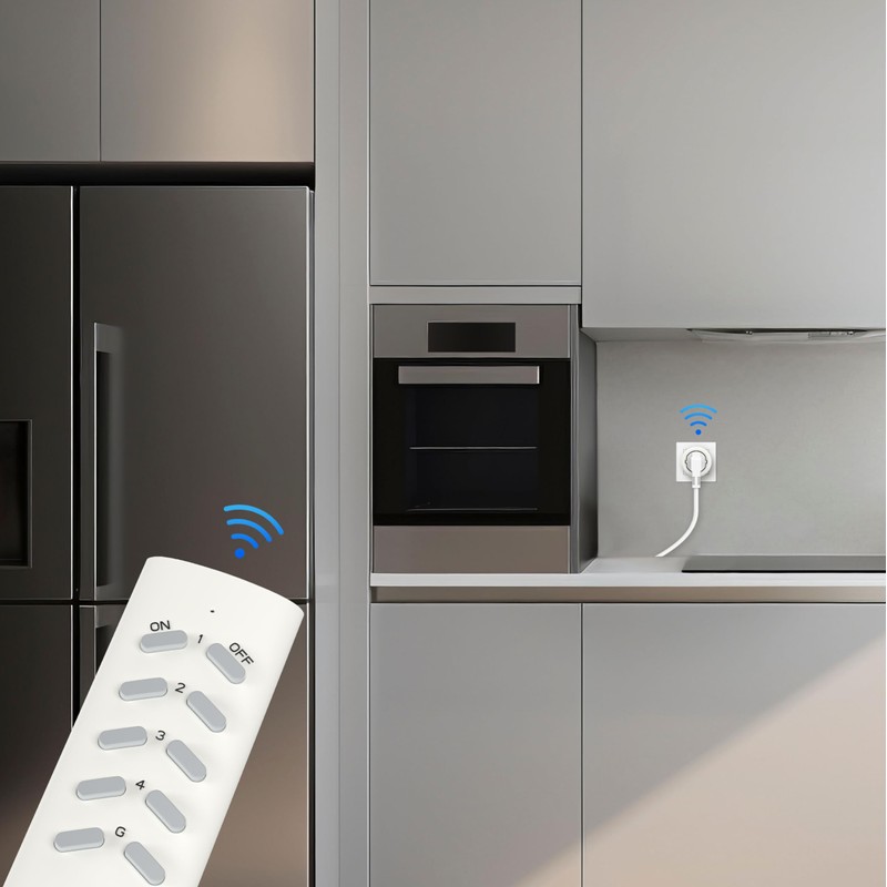 UCOMEN Radio Sockets with Remote Control, 5 Sockets with 2
