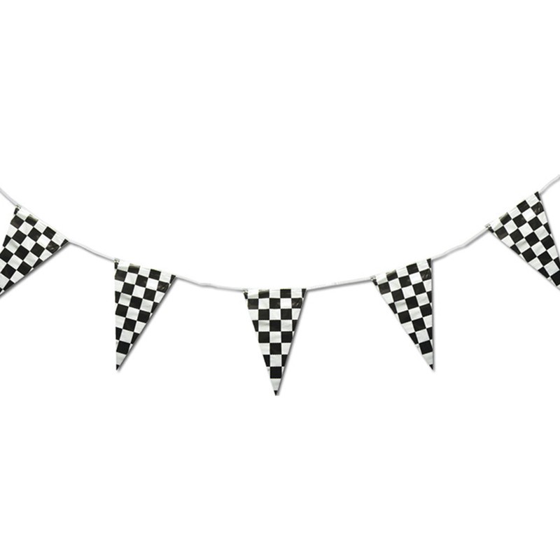 60m PE Black and White Checkered Racing Flag F1 Racing