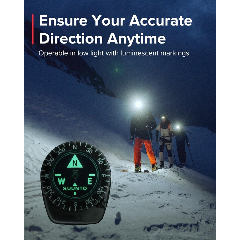 SUUNTO Clipper Compass, Micro Compass Attaches to Strap, Sleeve or
