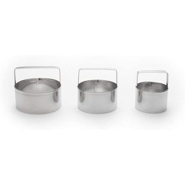 Fox Run Biscuit Cutter Set, 3-Piece Set, 2", 2.5", 3" Diameter