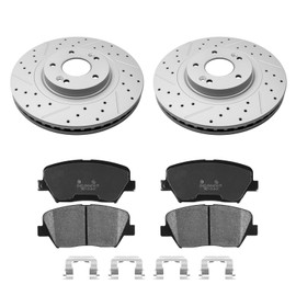 YxpBrake 12.6inch(320mm) Front Brake Disc Rotors & Ceramic Brake Pads Kit Fit for Hyundai Santa Fe Sport 2013 2014 2015 2016, Kia Sorento 2014-2015