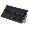 8 Gang Car Rocker Switch Panel with Blue LED Light