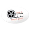CafePress Sneak Peek Sticker Oval Car Bumper Sticker(10-Pack)