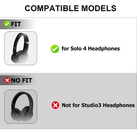 Solo4 Headband Replacement Parts Compatible with Beats Solo 4 Headphones, Solo4 Replacement Headband Accessories Parts Repair Kit (Matte Black)