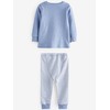 NEXT Pack of 3 Cuddly Pyjamas, Light Blue Bear