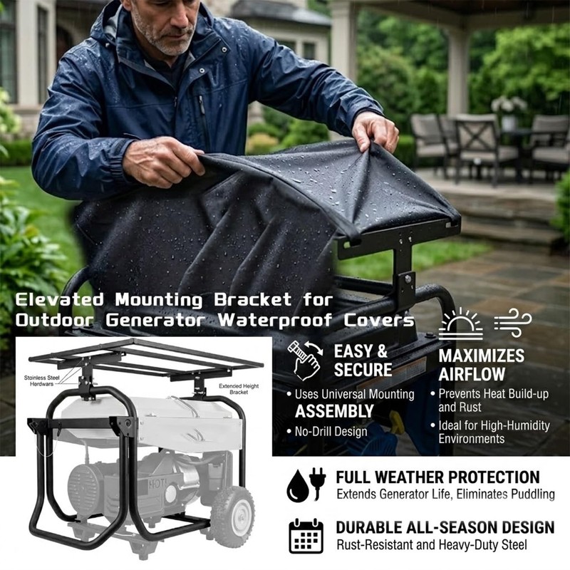 Generator Hood Height Extension Bracket Outdoor Generator Waterproof Cover Height