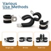 ZIPCCI Cable Clamps Assortment Kit, 25 Pack Stainless Steel Rubber
