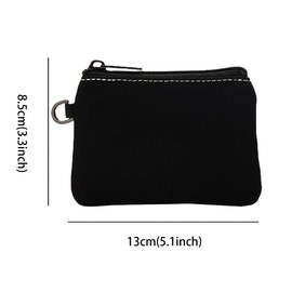 FAVORTALK Small Ladies Purse2 Pcs Coin Purses for Women Men Mini Zipped Change Pouch Slim Coin Bags for Credit Card Small Coin Bags for Girls Ladies Boys Ginger+Black - B30504