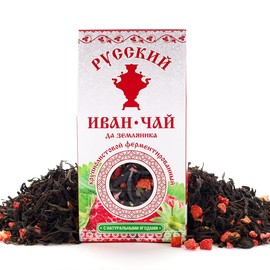 Koporye Russian Ivan-Tea (Fireweeds | CHAMERION) Fermented Long Leaf with Wild Strawberry - Pack of 2 | 2*50g | 3.5oz