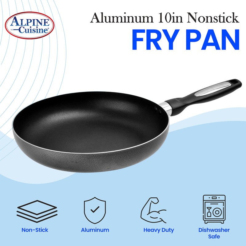 Alpine Cuisine Fry Pan 10-Inch Nonstick Coating Gray, Frying Pans