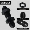 8AN Male Flare Straight Bulkhead Fitting Adapter with 8AN Nut