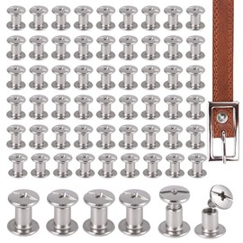 100 Pieces Binding Screws, Stainless Steel Chicago Screws Set, Screw Rivets Belt Binding, for DIY Books, Photo Leather Decoration, Bookbinding Tools