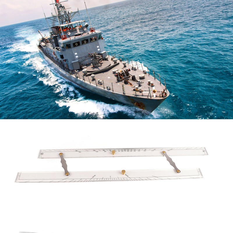 Marine Navigation Parallel Ruler Clear Scale High Accuracy Transparency Boat