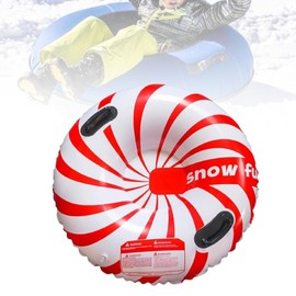 Perfeclan Inflatable Snow Tube, Inflatable Sled Gift Portable Sleigh Snow Sledge Skiing Tube Inflatable Snow Ring for Family Activities