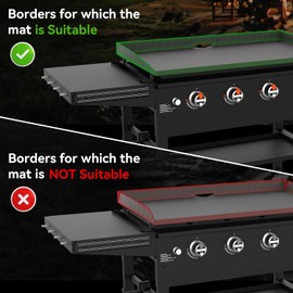 Silicone Griddle Cover for Blackstone - 28 Inch Full-Edge Covered Heavy Duty Food-Grade Silicone Griddle Mat for Blackstone Accessories, Protects Grill from Dirt and Rust