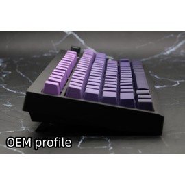 Cmokifuly Side Printed Keycaps 136 Keys Shine-Through OEM Profile PBT Keycap Set for South-Facing Mechanical Keyboard,Side Print Gradient Color Keycaps (Gradient Dark Purple)