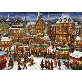 Rompecabezas para adultos, 50 piezas, diseño de carrusel de Navidad, madera, para mamá, papá, familia, amigo, decoración del hogar, arte de pared,