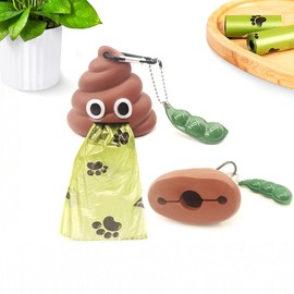 EniwegVoge Dog Poop Bag Holder Durable Dog Poop Bag Dispenser Dog Bag Holder for Leash Creative Garbage Bag Dispenser Includes 2 Rolls 30 Bags