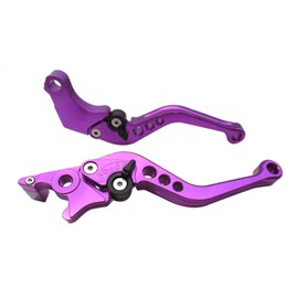Gxcdizx New Purple CNC 6 Position Shorty Brake Clutch Lever for Honda CBR250R 2011-2013 ,CBR300R 2014-2016 ,CB300F/FA 2014-2016 , CB400F/CB400R 2013-2015 , GROM MSX 2014-2016