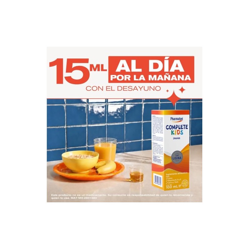 Pharmaton Complete Kids Suplemento Alimenticio Lisina Vitaminas 100ml
