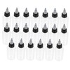 SAFIGLE 20Pcs Translucent Dispenser Bottle Reusable Squeeze Bottles for Liquid