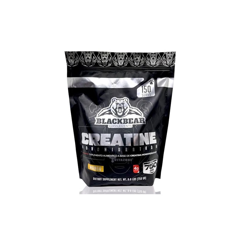 Creatina Monohidratada 750gr Mango 150 serv Blackbear