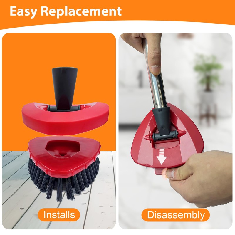 Upgraded Spin Mop Replace Scrub Brush Only Compatible with Vileda