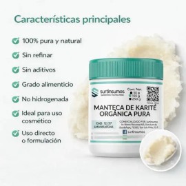 Manteca De Karité Natural Y Orgánica 100g Surtinsumos