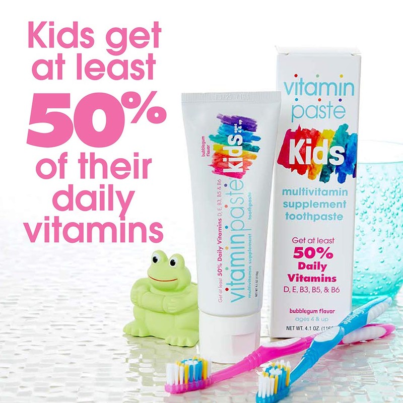 Vitaminpaste Kids Toothpaste with Daily Multivitamins B3, B5, B6, D,