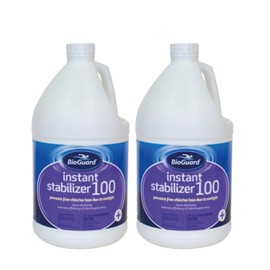 BioGuard Instant Stabilizer 100, 1 Gallon, Pack of 2, Improves Chlorine Generator Efficiency, Easy to Apply, Quick-Dissolving