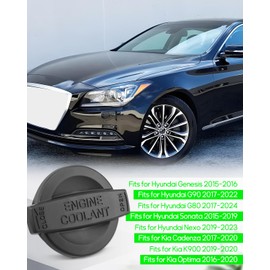 Radiator Reservoir Cap Fit for Hyundai Genesis 15-16 G80 17-24 G90 17-22 Sonata 15-19 Nexo 2019-2023 Fit for Kia Cadenza 17-20 K900 19-20 Optima 16-20 25441B1000 25441-B1000