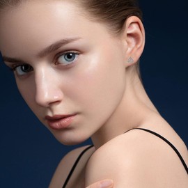 CUPENDA Celtic Knot Earrings 925 Sterling Silver Celtic Knot Stud Earrings Irish Jewellery for Women