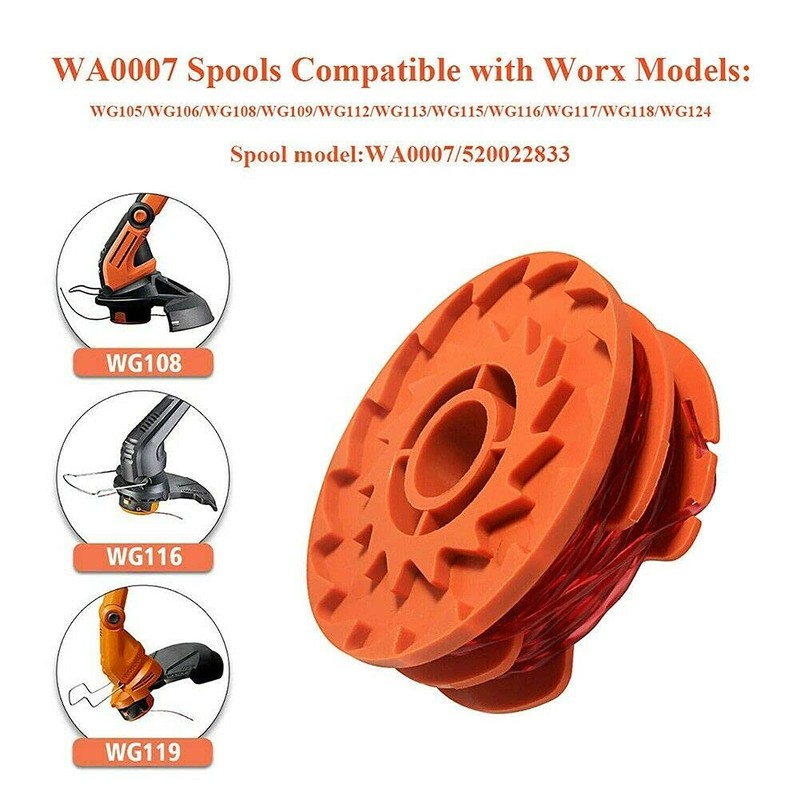 Odashen 6Pack Strimmer Spool Line WX100 Replacement for McGregor MET6032