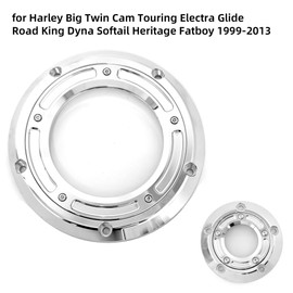 Cyreedom Transparent Motorcycle Derby Cover Timer Cover for Harley Big Twin Cam Touring Electra Glide Road King Dyna Softail Heritage Fatboy 1999-2013 (Chrome)