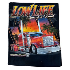 Diesel Power Plus Big Rig Trucks Tees 'Low Life' Trucker T-Shirt (2XL) Black