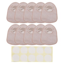 10pcs Colostomy Bag Leakage Proof Non Woven Fabric Ostomy Pouches with Stickers for Stoma Care