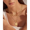 MJartoria Layered Initial Necklaces for Women Trendy, 14K Gold Plated