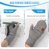 Neer 2 Pairs Women's Fingerless Gloves with Cap Half Finger