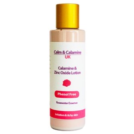 Calm and Calamine UK | Calamine Lotion for Irritated Itchy Skin 150ml | Phenol Free Calamine and Zinc Oxide Lotion
