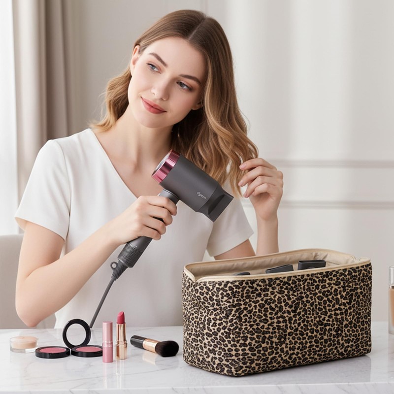 Quilted Hair Tools Travel Bag Compatible with Dyson Airwrap Shark