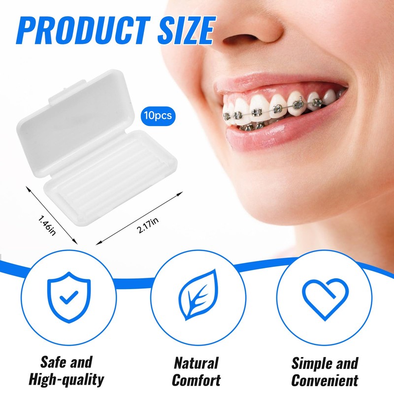 10 Pack Dental Braces Wax for Teeth Braces & Aligners,