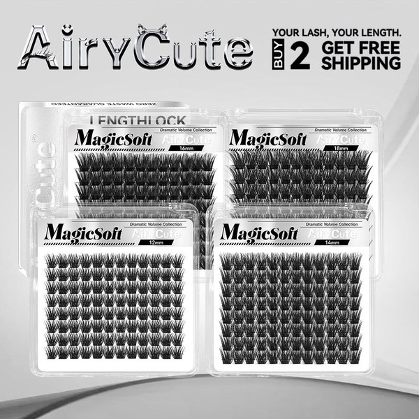 AiryCute LengthLock Collection | Lash Clusters Luna Glosa Viva Velure