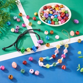 Beadthoven - 120 abalorio de acrílico para pelotas deportivas coloridas de baloncesto, béisbol, voleibol, fútbol, pequeñas abalorio de tenis, rugby para hacer joyas, pulseras, llaveros, manualidades